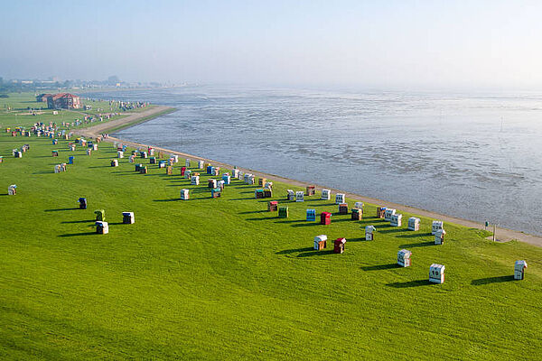 Grass beach Horumersiel - North Sea